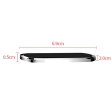 Load image into Gallery viewer, F601 4 PCS One Word Long Magnet Car Bracket Car Navigation Lazy Magnetic Metal Bracket, Water Chestnut Black, Water Chestnut Silver, Water Chestnut Gold, Rounded Black, Rounded Silver, Rounded Gold