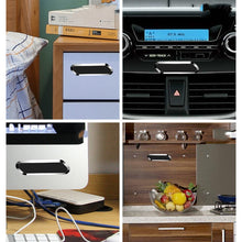 Load image into Gallery viewer, F601 4 PCS One Word Long Magnet Car Bracket Car Navigation Lazy Magnetic Metal Bracket, Water Chestnut Black, Water Chestnut Silver, Water Chestnut Gold, Rounded Black, Rounded Silver, Rounded Gold