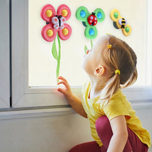 Load image into Gallery viewer, 3 In 1 Fingertip Spinner Baby Rattle Three-Color Insect Sucker Turn And Turn Fun Baby Bath Toy, Fingertip Spinner