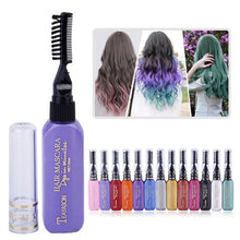 Load image into Gallery viewer, One-time Hair Temporary Color Hair Dye Non-toxic DIY Hair Color Mascara Dye Cream Hair