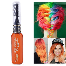 Load image into Gallery viewer, One-time Hair Temporary Color Hair Dye Non-toxic DIY Hair Color Mascara Dye Cream Hair