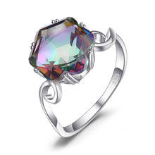 Load image into Gallery viewer, Seven Colored Gemstone Zircon Ring Solid 925 Sterling Silver Jewelry Ring, 6, 7, 8, 9, 10
