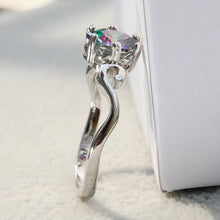 Load image into Gallery viewer, Seven Colored Gemstone Zircon Ring Solid 925 Sterling Silver Jewelry Ring, 6, 7, 8, 9, 10