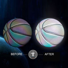 Load image into Gallery viewer, MILACHIC Number 7 Holographic Reflective Basketball Visible at Night Rainbow Star Basketball
