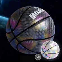 Load image into Gallery viewer, MILACHIC Number 7 Holographic Reflective Basketball Visible at Night Rainbow Star Basketball
