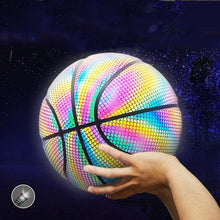 Load image into Gallery viewer, MILACHIC Number 7 Holographic Reflective Basketball Visible at Night Rainbow Star Basketball