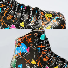 Load image into Gallery viewer, Adult Children Graffiti Roller Skates Shoes Double Row Four-Wheel Roller Skates Shoes