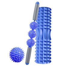 Load image into Gallery viewer, 3 in 1 Eva Foam Roller Hollow Muscle Relaxation Roller Yoga Column Set, Length:, 33cm (Blue Crescent), 33cm (Pink Crescent ), 33cm  (Purple Crescent ), 45cm (Pink Crescent), 45cm (Purple Crescent ), 45cm (Blue Crescent), 45cm (Pink Wolf Tooth )        ...