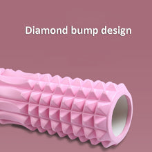 Load image into Gallery viewer, 3 in 1 Eva Foam Roller Hollow Muscle Relaxation Roller Yoga Column Set, Length:, 33cm (Blue Crescent), 33cm (Pink Crescent ), 33cm  (Purple Crescent ), 45cm (Pink Crescent), 45cm (Purple Crescent ), 45cm (Blue Crescent), 45cm (Pink Wolf Tooth )        ...
