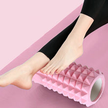 Load image into Gallery viewer, 3 in 1 Eva Foam Roller Hollow Muscle Relaxation Roller Yoga Column Set, Length:, 33cm (Blue Crescent), 33cm (Pink Crescent ), 33cm  (Purple Crescent ), 45cm (Pink Crescent), 45cm (Purple Crescent ), 45cm (Blue Crescent), 45cm (Pink Wolf Tooth )        ...