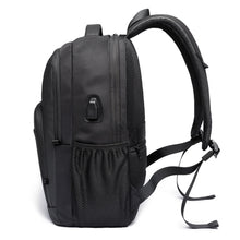 Load image into Gallery viewer, BANGE BG-1921 College Student Schoolbag Waterproof Business Computer Backpack with External USB Charging Port, Red Wine, Light Grey, Blue, Black