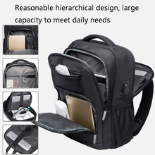 Load image into Gallery viewer, BANGE BG-1921 College Student Schoolbag Waterproof Business Computer Backpack with External USB Charging Port, Red Wine, Light Grey, Blue, Black