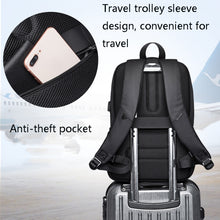 Load image into Gallery viewer, BANGE BG-1921 College Student Schoolbag Waterproof Business Computer Backpack with External USB Charging Port, Red Wine, Light Grey, Blue, Black