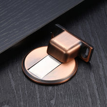 Load image into Gallery viewer, Zinc Alloy Non-Perforated Suction Silent Strong Magnetic Door Stopper, Red Ancient, Brushed Steel, Black, White, Yellow, Bright Gold, Bronze