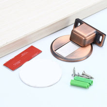 Load image into Gallery viewer, Zinc Alloy Non-Perforated Suction Silent Strong Magnetic Door Stopper, Red Ancient, Brushed Steel, Black, White, Yellow, Bright Gold, Bronze