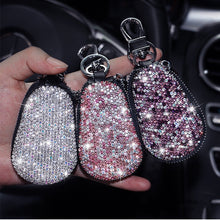 Load image into Gallery viewer, Diamond Car Gourd Key Case Car Key Case, White Diamond, Pink Diamond, Purple Diamond