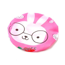 Load image into Gallery viewer, 3 PCS Cute Cartoon Shower Bath Cap Saunas Lace Elastic Band Cap Hair Protective Cap, 3 PCS Yellow Duck, 3 PCS Blue Elephant, 3 PCS Grey Panda, 3 PCS Pink Rabbit, 3 PCS Lion