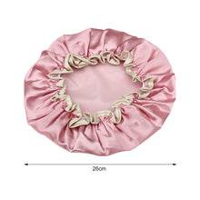 Load image into Gallery viewer, Lovely Thick Women Satin Colorful Double Waterproof Hair Cover Bathing Cap, Pink, Gold, Grey