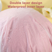 Load image into Gallery viewer, Lovely Thick Women Satin Colorful Double Waterproof Hair Cover Bathing Cap, Pink, Gold, Grey