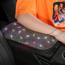 Load image into Gallery viewer, Car Diamond Armrest Box Cushion Personalized Car Decorations Dirt And Non-Slip, Black Colorful Diamond, Black White Diamond, Black Blue Diamond, Black Green Diamond