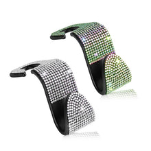 Load image into Gallery viewer, 3 PCS Car Rear Seat Hooks Car Seats Multi-Function Diamond-Studded Hooks, White Diamond, Colorful Diamond, Black Diamond, Blue Diamond, Emerald, Gray Diamond, Pink Diamond, Red Diamond