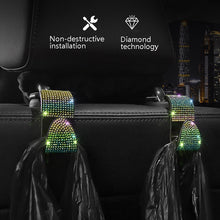 Load image into Gallery viewer, 3 PCS Car Rear Seat Hooks Car Seats Multi-Function Diamond-Studded Hooks, White Diamond, Colorful Diamond, Black Diamond, Blue Diamond, Emerald, Gray Diamond, Pink Diamond, Red Diamond