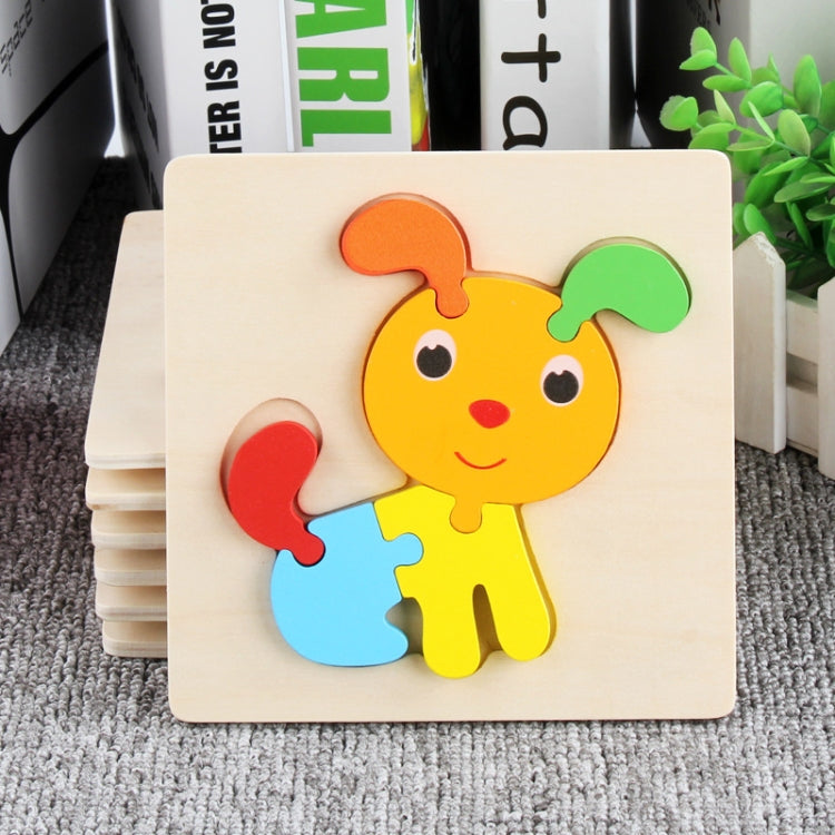 5 PCS Wooden Cartoon Animal Puzzle Early Education Small Jigsaw Puzzle Building Block Toy For Children