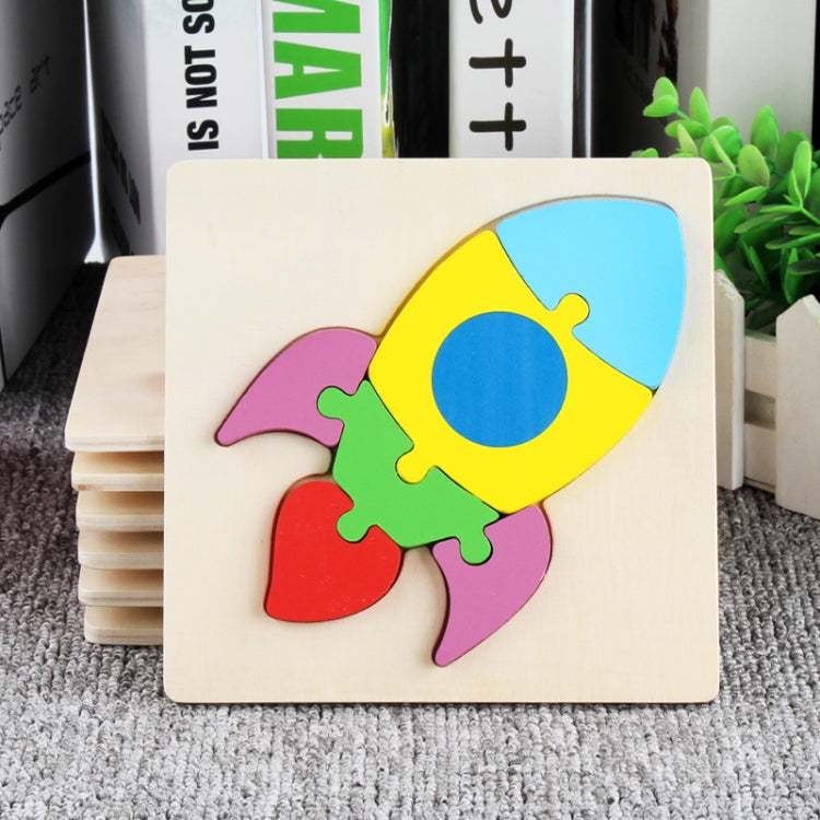 5 PCS Wooden Cartoon Animal Puzzle Early Education Small Jigsaw Puzzle Building Block Toy For Children