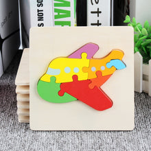 Load image into Gallery viewer, 5 PCS Wooden Cartoon Animal Puzzle Early Education Small Jigsaw Puzzle Building Block Toy For Children