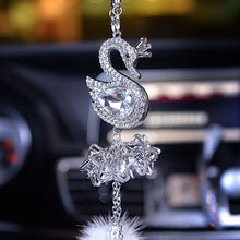 Load image into Gallery viewer, Car Pendant Crystal Swan Car Rearview Mirror Pendant, Crystal Swan