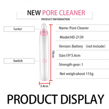 Load image into Gallery viewer, HD-2139 Blackhead Suction Device Pore Cleaner Face Cleaning Beauty Device, White, Pink