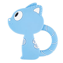 Load image into Gallery viewer, MJYJ019 Silicone Baby Teether Children Molar Stick Toy, Pink, Blue, Orange, Small Fish-Blue, Small Fish-Pink, Small Fish-Green, Fox-Blue, Fox-Pink, Fox-Green, Monkey-Pink, Monkey-Orange, Monkey-Coffee, Kitten-Coffee, Kitten-Blue, Kitten-Pink