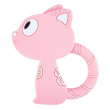 Load image into Gallery viewer, MJYJ019 Silicone Baby Teether Children Molar Stick Toy, Pink, Blue, Orange, Small Fish-Blue, Small Fish-Pink, Small Fish-Green, Fox-Blue, Fox-Pink, Fox-Green, Monkey-Pink, Monkey-Orange, Monkey-Coffee, Kitten-Coffee, Kitten-Blue, Kitten-Pink