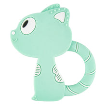 Load image into Gallery viewer, MJYJ019 Silicone Baby Teether Children Molar Stick Toy, Pink, Blue, Orange, Small Fish-Blue, Small Fish-Pink, Small Fish-Green, Fox-Blue, Fox-Pink, Fox-Green, Monkey-Pink, Monkey-Orange, Monkey-Coffee, Kitten-Coffee, Kitten-Blue, Kitten-Pink