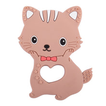 Load image into Gallery viewer, MJYJ019 Silicone Baby Teether Children Molar Stick Toy, Pink, Blue, Orange, Small Fish-Blue, Small Fish-Pink, Small Fish-Green, Fox-Blue, Fox-Pink, Fox-Green, Monkey-Pink, Monkey-Orange, Monkey-Coffee, Kitten-Coffee, Kitten-Blue, Kitten-Pink