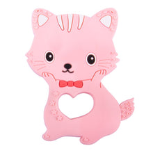 Load image into Gallery viewer, MJYJ019 Silicone Baby Teether Children Molar Stick Toy, Pink, Blue, Orange, Small Fish-Blue, Small Fish-Pink, Small Fish-Green, Fox-Blue, Fox-Pink, Fox-Green, Monkey-Pink, Monkey-Orange, Monkey-Coffee, Kitten-Coffee, Kitten-Blue, Kitten-Pink