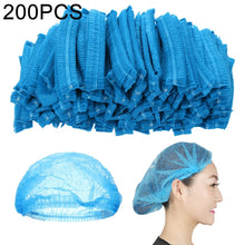 Load image into Gallery viewer, 200 PCS Non-woven Disposable Pleated Anti Dust Hat Bath Caps For Spa Hair Salon Beauty, 200 PCS-Non-woven (Blue), 200 PCS-Non-woven (White)