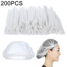 Load image into Gallery viewer, 200 PCS Non-woven Disposable Pleated Anti Dust Hat Bath Caps For Spa Hair Salon Beauty, 200 PCS-Non-woven (Blue), 200 PCS-Non-woven (White)
