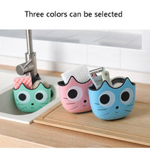 Load image into Gallery viewer, Kitchen Cartoon Multifunctional Sink Drain Hanging Bag Adjustable Buckle Bathroom Storage Basket, Pink, Blue, Green