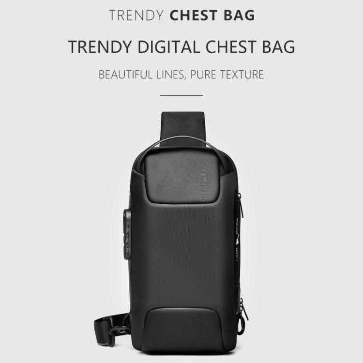 WEIXIER 9529 Chest Bag Men Canvas Casual Anti-theft One-Shoulder Bag