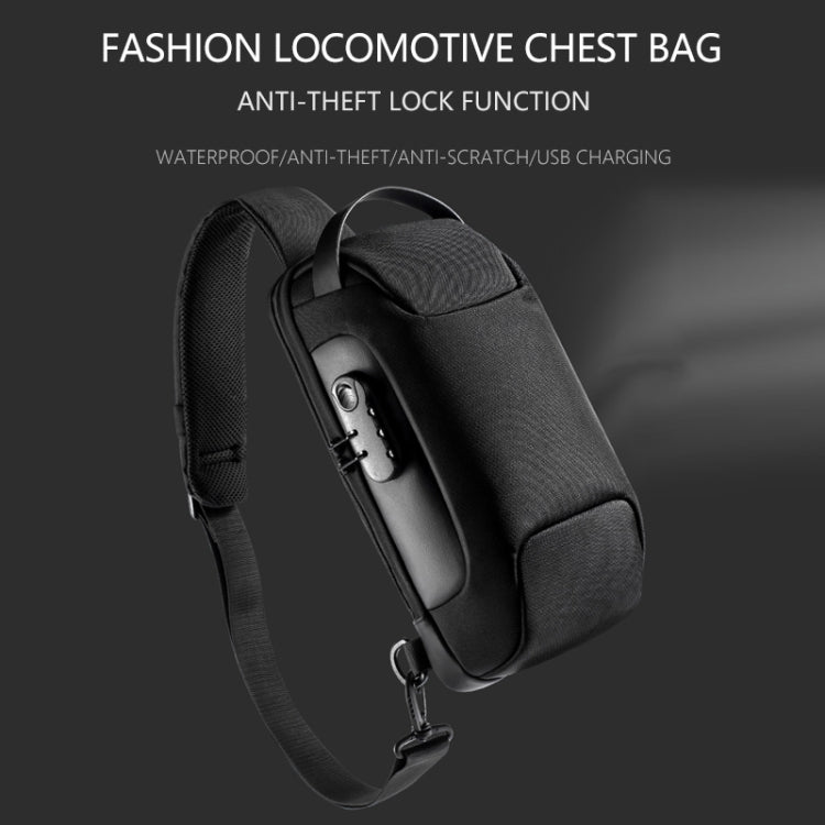 WEIXIER 9529 Chest Bag Men Canvas Casual Anti-theft One-Shoulder Bag