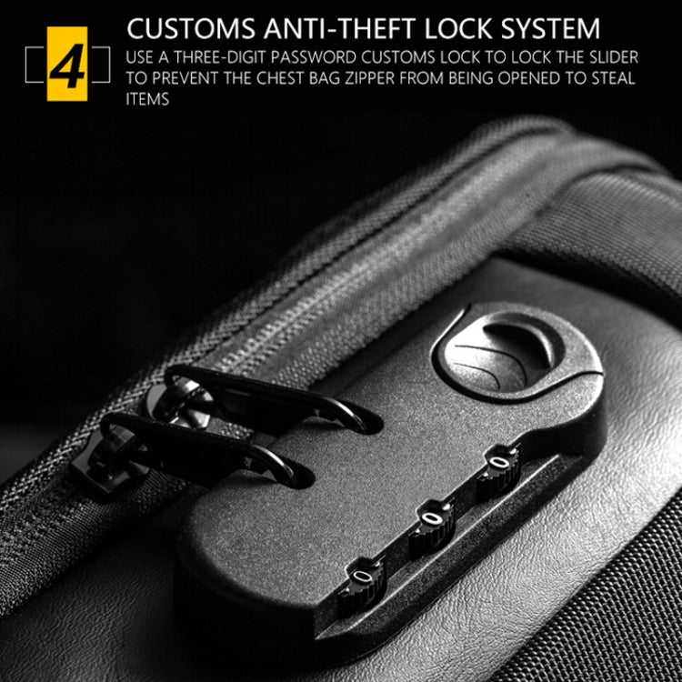 WEIXIER 9529 Chest Bag Men Canvas Casual Anti-theft One-Shoulder Bag