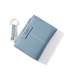 Load image into Gallery viewer, 928666 Multi-Card Keychain Coin Purse Short Ladies Wallet, Yellow, Red, Blue, Brown, Black