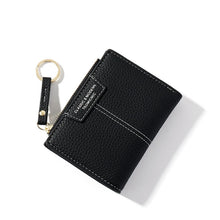 Load image into Gallery viewer, 928666 Multi-Card Keychain Coin Purse Short Ladies Wallet, Yellow, Red, Blue, Brown, Black