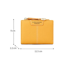Load image into Gallery viewer, 928666 Multi-Card Keychain Coin Purse Short Ladies Wallet, Yellow, Red, Blue, Brown, Black