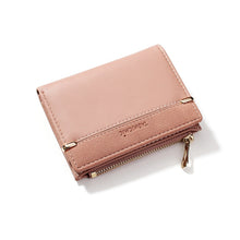 Load image into Gallery viewer, 928010 Frosted All-Match Coin Purse Multi-Card Buckle Short Zipper Women Wallet, Gray, Pink, Blue, Milk Tea Color, Black