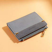 Load image into Gallery viewer, 928010 Frosted All-Match Coin Purse Multi-Card Buckle Short Zipper Women Wallet, Gray, Pink, Blue, Milk Tea Color, Black