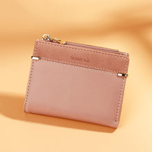 Load image into Gallery viewer, 928010 Frosted All-Match Coin Purse Multi-Card Buckle Short Zipper Women Wallet, Gray, Pink, Blue, Milk Tea Color, Black