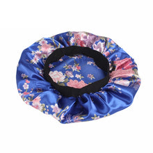 Load image into Gallery viewer, 2 PCS Women Satin Night Sleep Cap Hair Bonnet Hat Silk Head Cover Wide Elastic Band