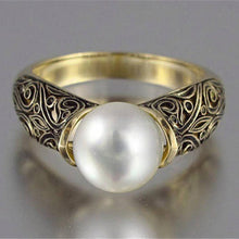 Load image into Gallery viewer, Women Retro Style Inlaid Delicate Synthetic Pearl Ring Jewelry, 6, 7, 8, 9, 10, 5, 11, 12
